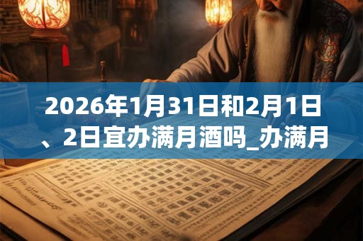 2026年1月31日和2月1日、2日宜办满月酒吗_办满月酒好不好 2026年1月31日和2月1日、2日宜办满月酒吗_办满月酒好不好