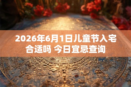 2026年6月1日儿童节入宅合适吗 今日宜忌查询 2026年6月1日儿童节入宅合适吗 今日宜忌查询
