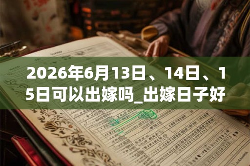 2026年6月13日、14日、15日可以出嫁吗_出嫁日子好吗