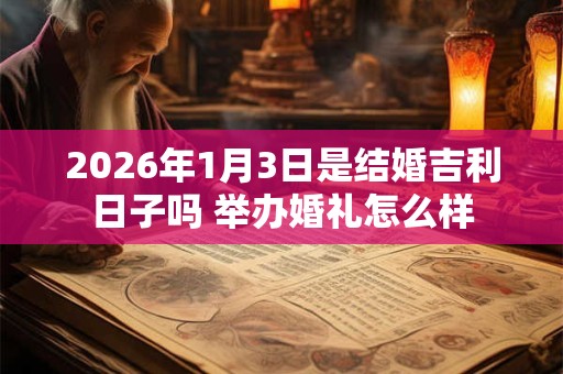 2026年1月3日是结婚吉利日子吗 举办婚礼怎么样