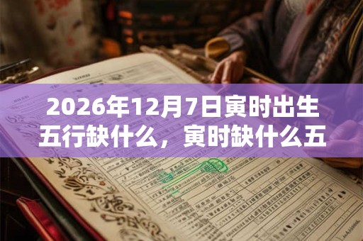 2026年12月7日寅时出生五行缺什么，寅时缺什么五行