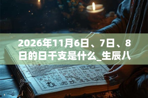 2026年11月6日、7日、8日的日干支是什么_生辰八字 2026年11月6日、7日、8日的日干支是什么_生辰八字