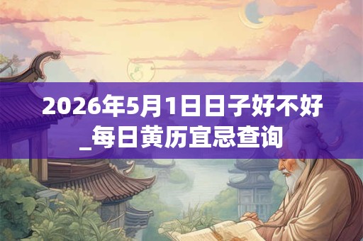 2026年5月1日日子好不好_每日黄历宜忌查询 2026年5月1日日子好不好_每日黄历宜忌查询