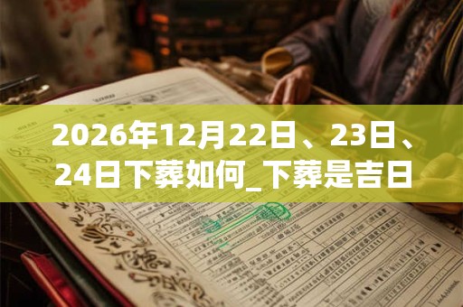 2026年12月22日、23日、24日下葬如何_下葬是吉日吗