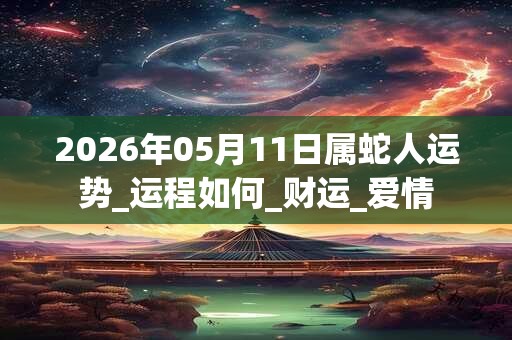 2026年05月11日属蛇人运势_运程如何_财运_爱情