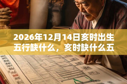 2026年12月14日亥时出生五行缺什么，亥时缺什么五行