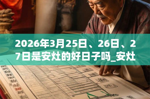 2026年3月25日、26日、27日是安灶的好日子吗_安灶可以吗 2026年3月25日、26日、27日是安灶的好日子吗_安灶可以吗