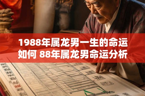 1988年属龙男一生的命运如何 88年属龙男命运分析