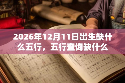 2026年12月11日出生缺什么五行，五行查询缺什么