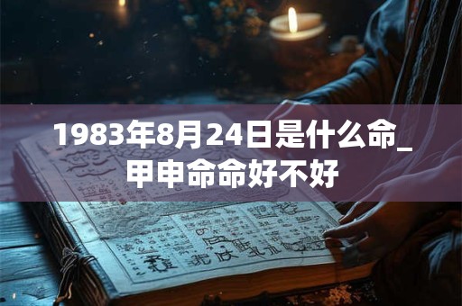 1983年8月24日是什么命_甲申命命好不好