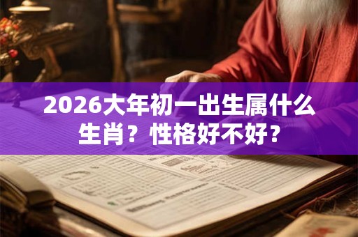 2026大年初一出生属什么生肖？性格好不好？