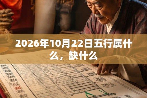 2026年10月22日五行属什么，缺什么