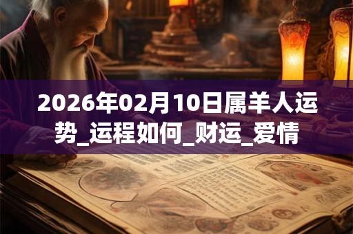 2026年02月10日属羊人运势_运程如何_财运_爱情 2026年02月10日属羊人运势_运程如何_财运_爱情
