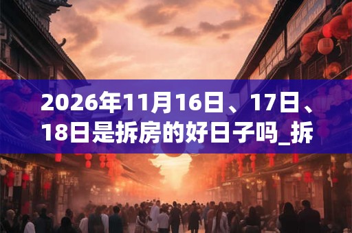 2026年11月16日、17日、18日是拆房的好日子吗_拆房可以吗 2026年11月16日、17日、18日是拆房的好日子吗_拆房可以吗