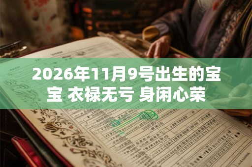 2026年11月9号出生的宝宝 衣禄无亏 身闲心荣