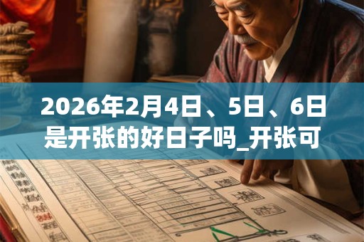 2026年2月4日、5日、6日是开张的好日子吗_开张可以吗 2026年2月4日、5日、6日是开张的好日子吗_开张可以吗