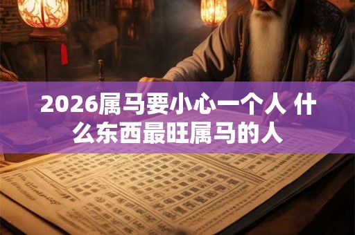 2026属马要小心一个人 什么东西最旺属马的人