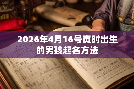 2026年4月16号寅时出生的男孩起名方法