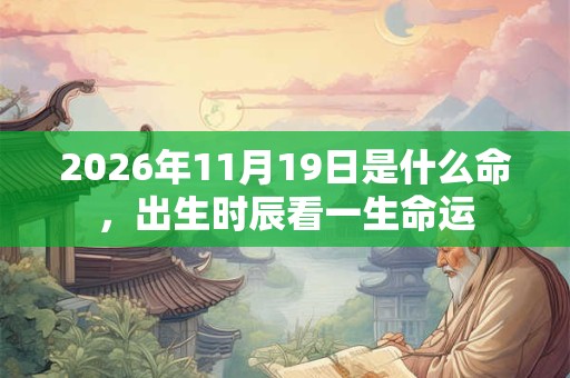 2026年11月19日是什么命，出生时辰看一生命运