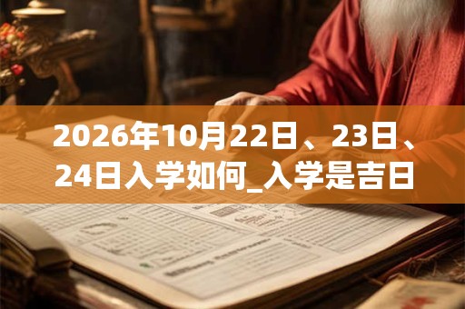 2026年10月22日、23日、24日入学如何_入学是吉日吗 2026年10月22日、23日、24日入学如何_入学是吉日吗