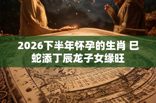 2026下半年怀孕的生肖 巳蛇添丁辰龙子女缘旺 2026下半年怀孕的生肖 巳蛇添丁辰龙子女缘旺
