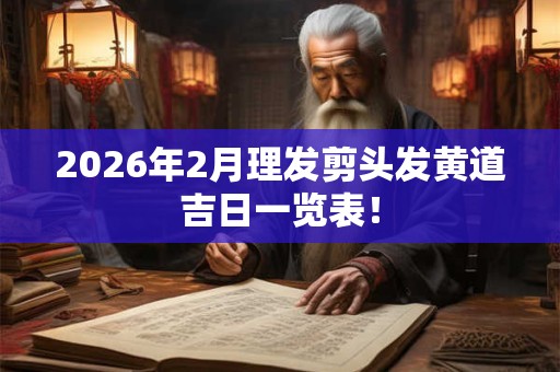 2026年2月理发剪头发黄道吉日一览表! 2026年2月理发剪头发黄道吉日一览表!