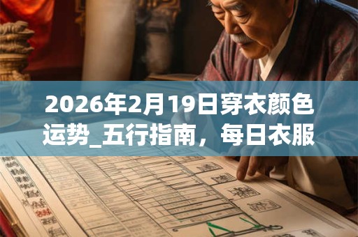 2026年2月19日穿衣颜色运势_五行指南，每日衣服颜色幸运色