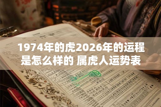 1974年的虎2026年的运程是怎么样的 属虎人运势表现 1974年的虎2026年的运程是怎么样的 属虎人运势表现