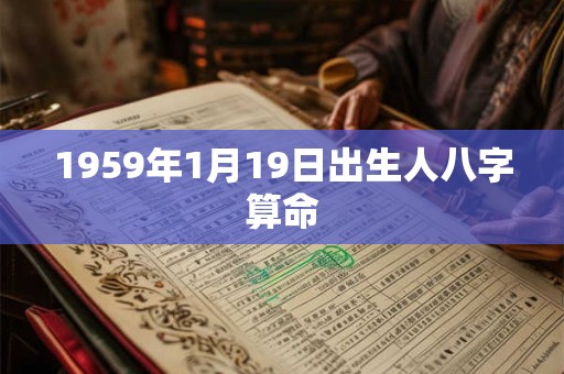 1959年1月19日出生人八字算命 1959年1月19日出生人八字算命