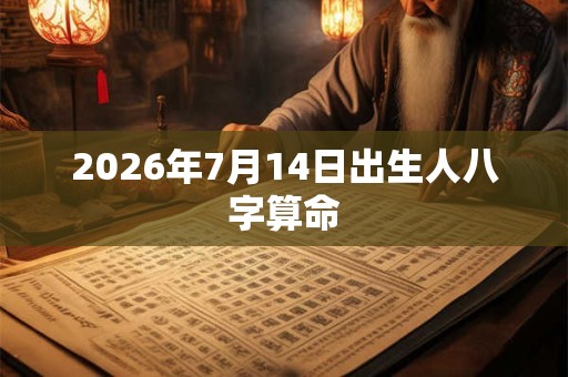 2026年7月14日出生人八字算命 2026年7月14日出生人八字算命