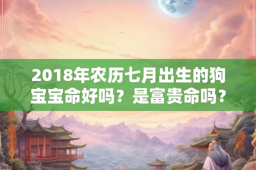 2018年农历七月出生的狗宝宝命好吗？是富贵命吗？