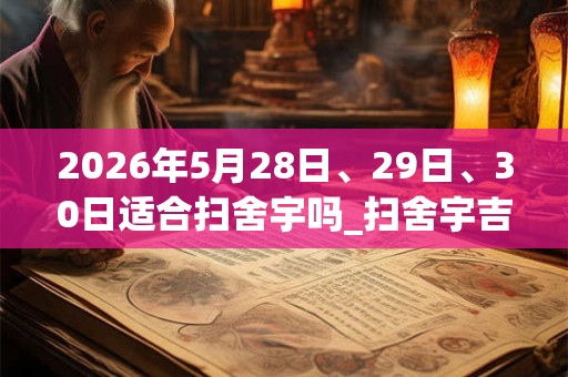 2026年5月28日、29日、30日适合扫舍宇吗_扫舍宇吉利吗 2026年5月28日、29日、30日适合扫舍宇吗_扫舍宇吉利吗