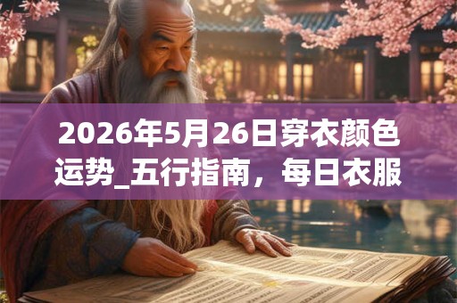 2026年5月26日穿衣颜色运势_五行指南,每日衣服颜色幸运色 2026年5月26日穿衣颜色运势_五行指南,每日衣服颜色幸运色