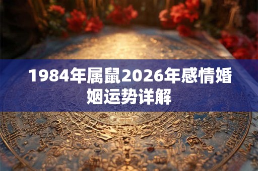1984年属鼠2026年感情婚姻运势详解