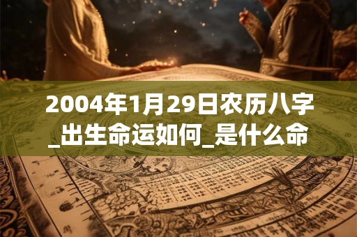 2004年1月29日农历八字_出生命运如何_是什么命 2004年1月29日农历八字_出生命运如何_是什么命