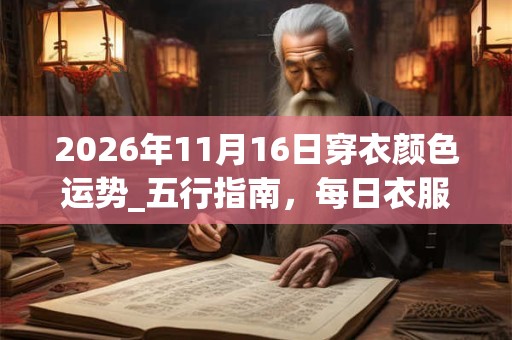 2026年11月16日穿衣颜色运势_五行指南，每日衣服颜色幸运色