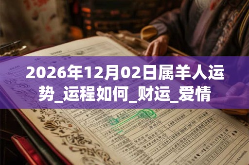 2026年12月02日属羊人运势_运程如何_财运_爱情