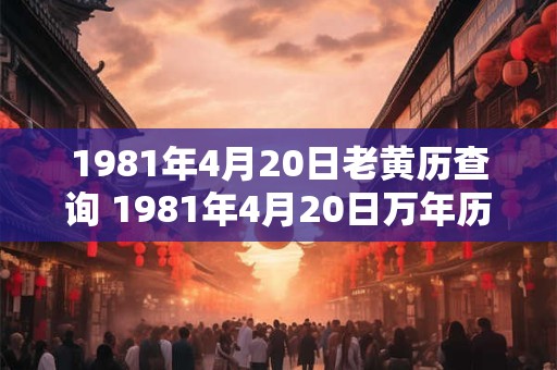 1981年4月20日老黄历查询 1981年4月20日万年历黄道吉日 1981年4月20日老黄历查询 1981年4月20日万年历黄道吉日