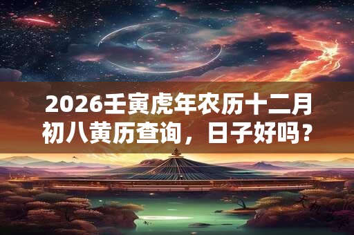 2026壬寅虎年农历十二月初八黄历查询,日子好吗? 2026壬寅虎年农历十二月初八黄历查询,日子好吗?