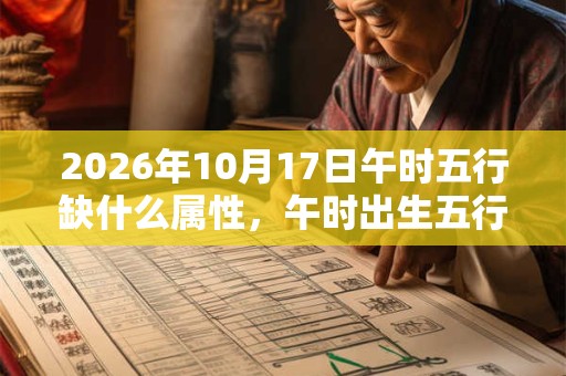 2026年10月17日午时五行缺什么属性，午时出生五行缺什么