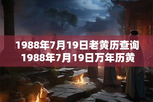 1988年7月19日老黄历查询 1988年7月19日万年历黄道吉日 1988年7月19日老黄历查询 1988年7月19日万年历黄道吉日