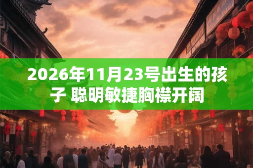 2026年11月23号出生的孩子 聪明敏捷胸襟开阔