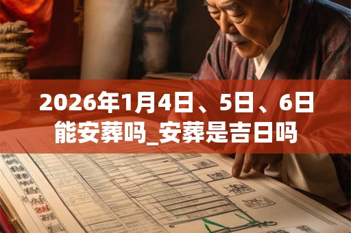 2026年1月4日、5日、6日能安葬吗_安葬是吉日吗 2026年1月4日、5日、6日能安葬吗_安葬是吉日吗