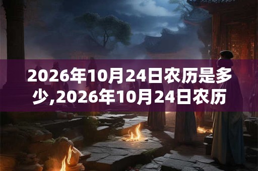 2026年10月24日农历是多少,2026年10月24日农历表