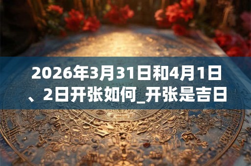 2026年3月31日和4月1日、2日开张如何_开张是吉日吗 2026年3月31日和4月1日、2日开张如何_开张是吉日吗
