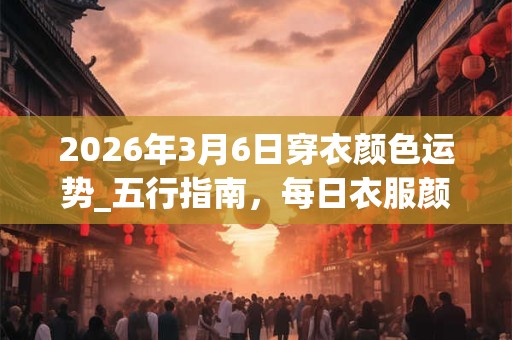 2026年3月6日穿衣颜色运势_五行指南，每日衣服颜色幸运色
