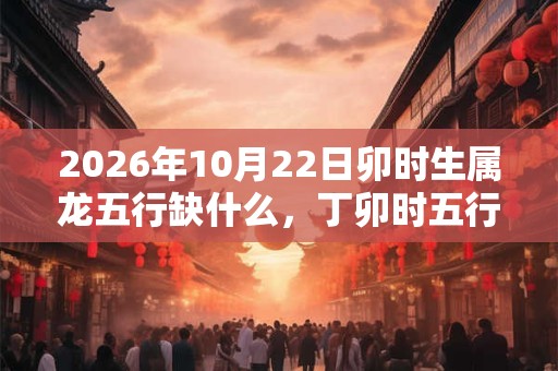 2026年10月22日卯时生属龙五行缺什么，丁卯时五行缺什么