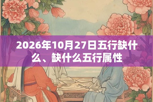 2026年10月27日五行缺什么、缺什么五行属性