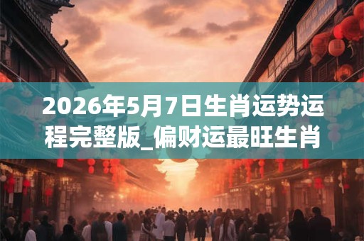 2026年5月7日生肖运势运程完整版_偏财运最旺生肖