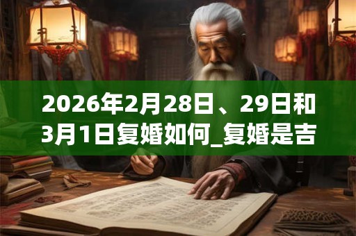 2026年2月28日、29日和3月1日复婚如何_复婚是吉日吗